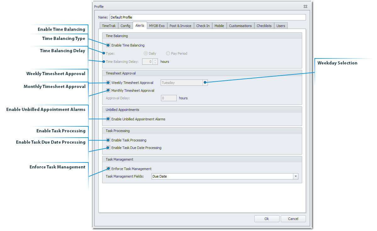 Profile - Alerts Settings