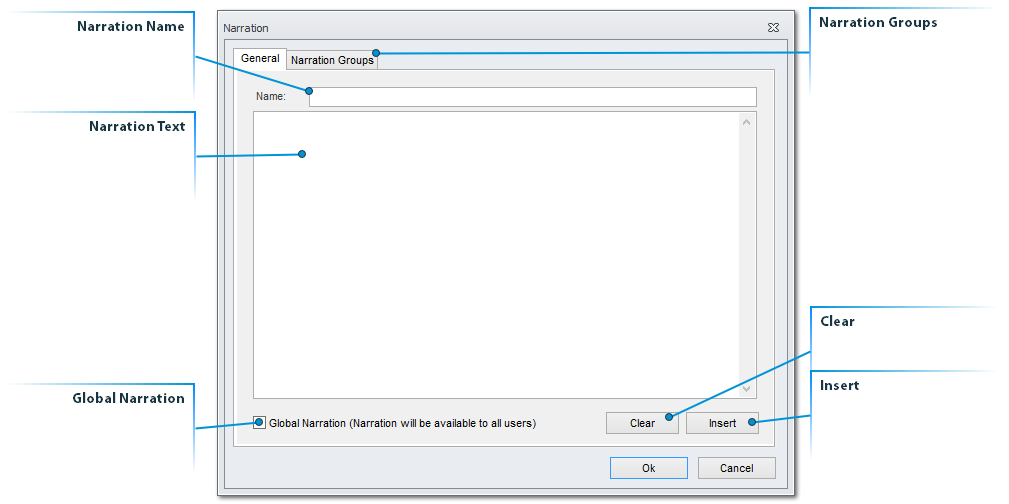 Standard Narration - Add/Edit Narration