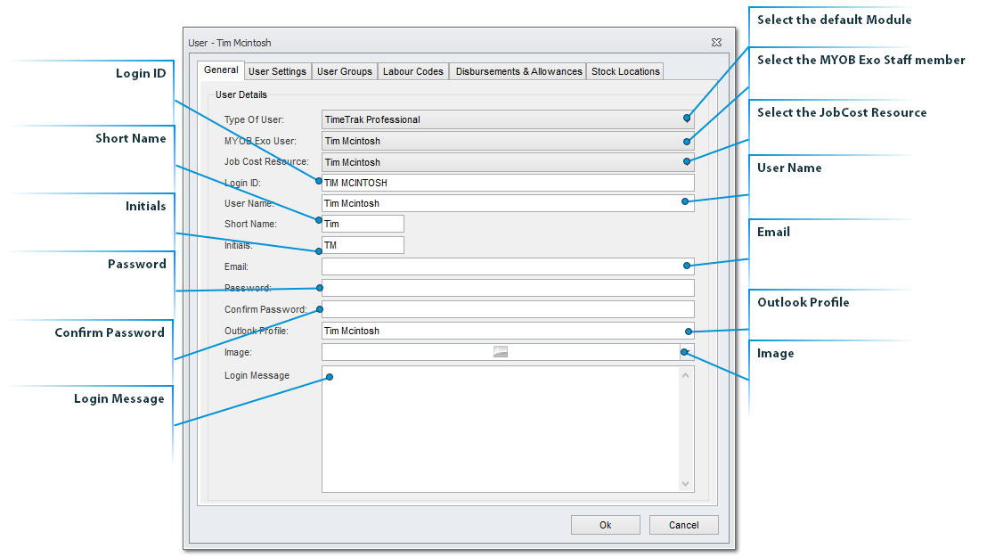 User - General Settings