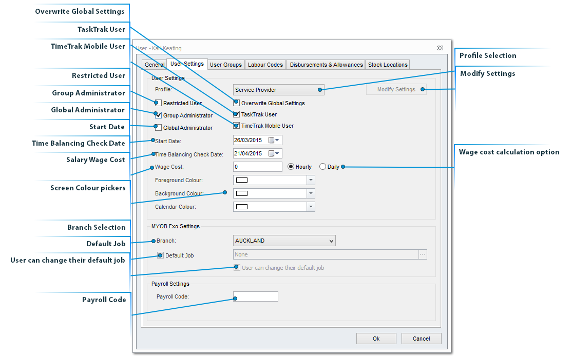 User - User Settings